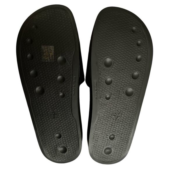 Valentino Black Logo Giano Leather Slide Sandals, IT41/US8 - Picture 7 of 8